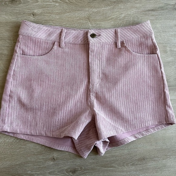 Umgee High Waist Soft Corduroy Pink Shorts SZ S - Picture 3 of 8